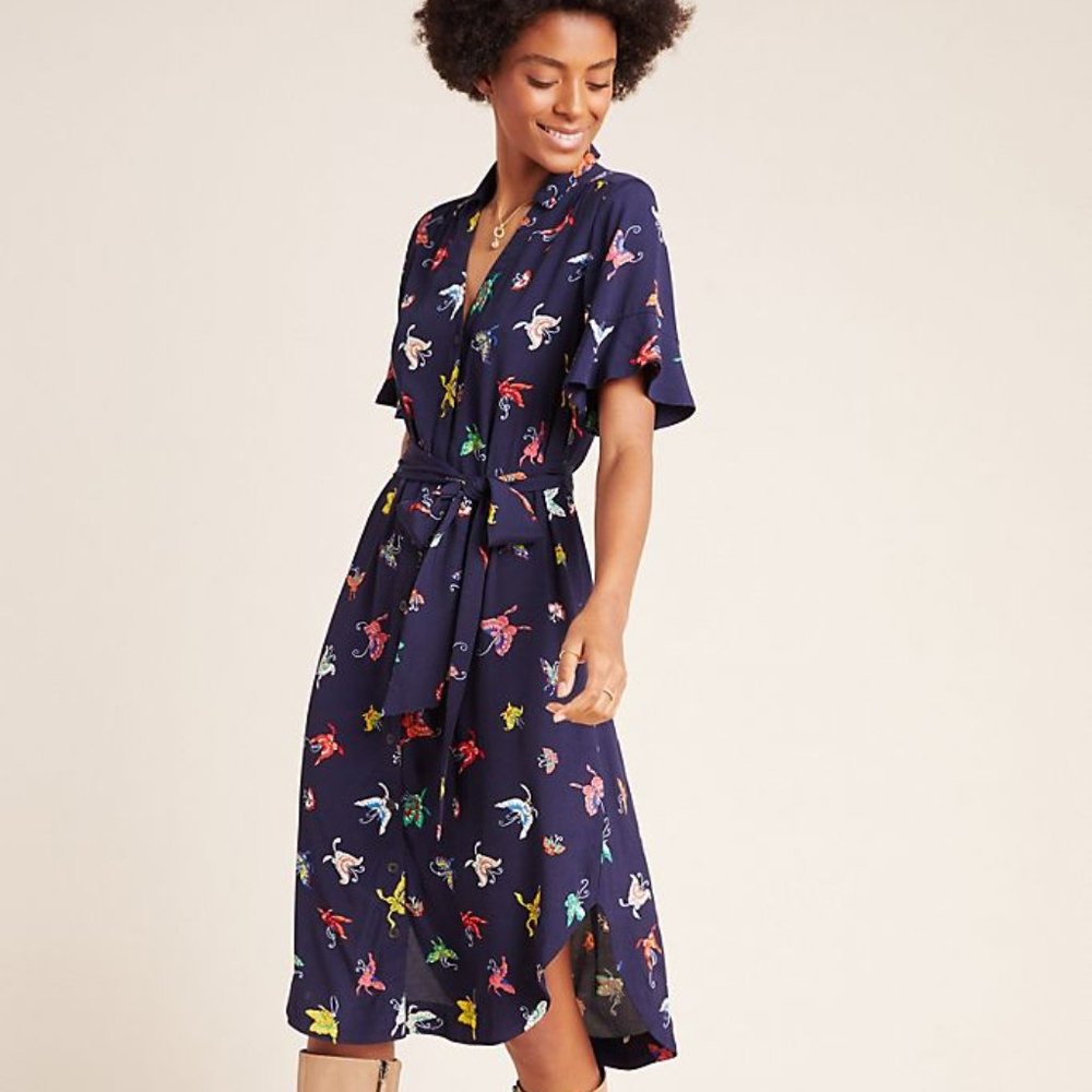 NEW Anthropologie Flutterby Dress - Picture 6 of 6